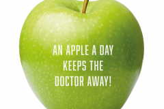 Green apple isolated