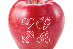 Fresh red apple isolated on white. With clipping path