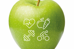 Green apple isolated