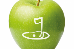 Green apple isolated