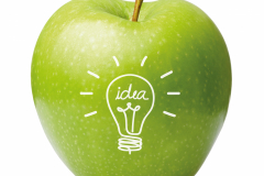 Green apple isolated