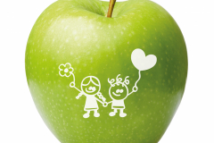 Green apple isolated