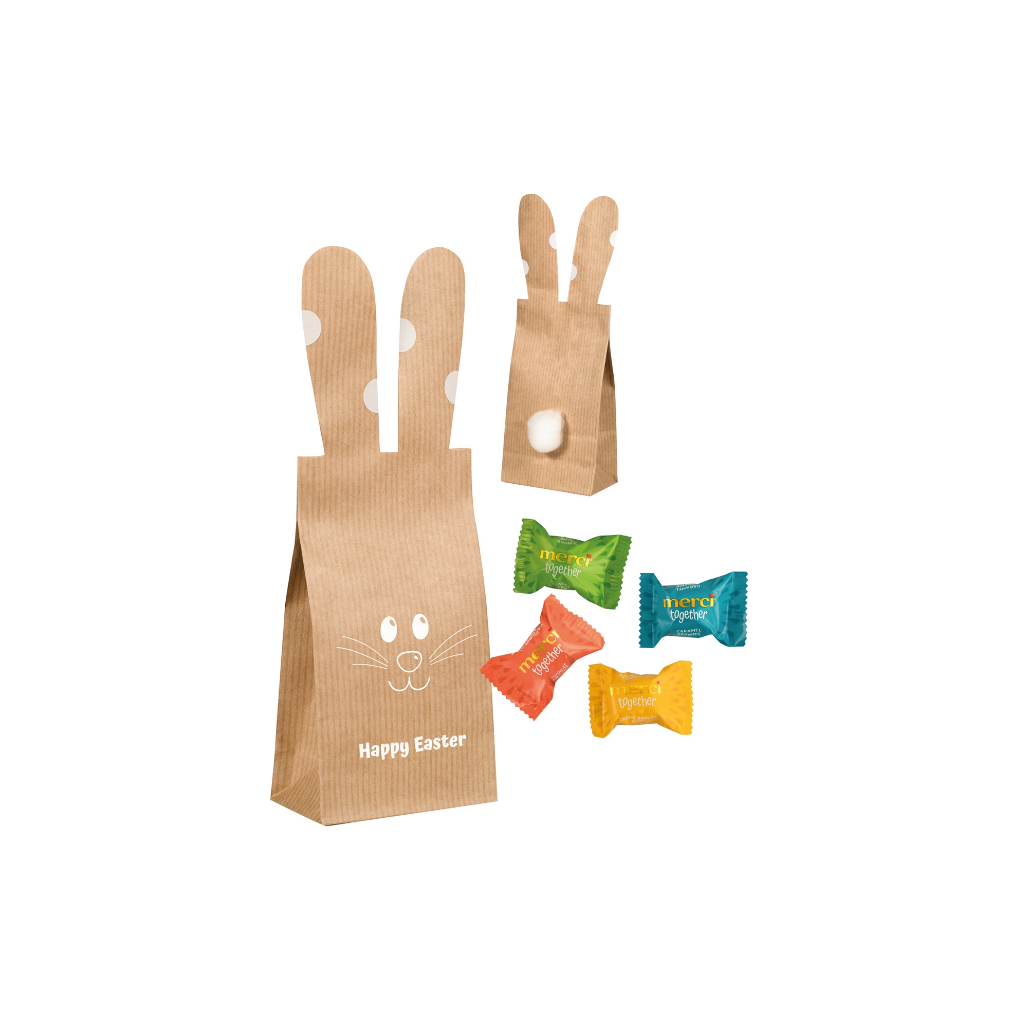 Bunny Bag Merci together